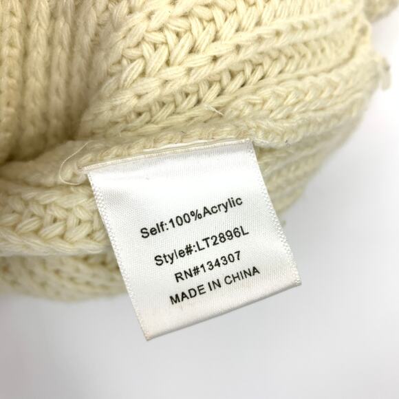 Line and Dot Juliana Sleeveless Scalloped Top Womens Size XS Cream Knit Ruffles - Picture 6 of 6